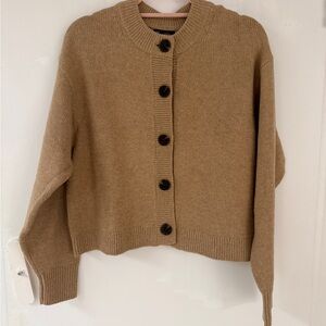 GAP Camel Button-Up Cardigan